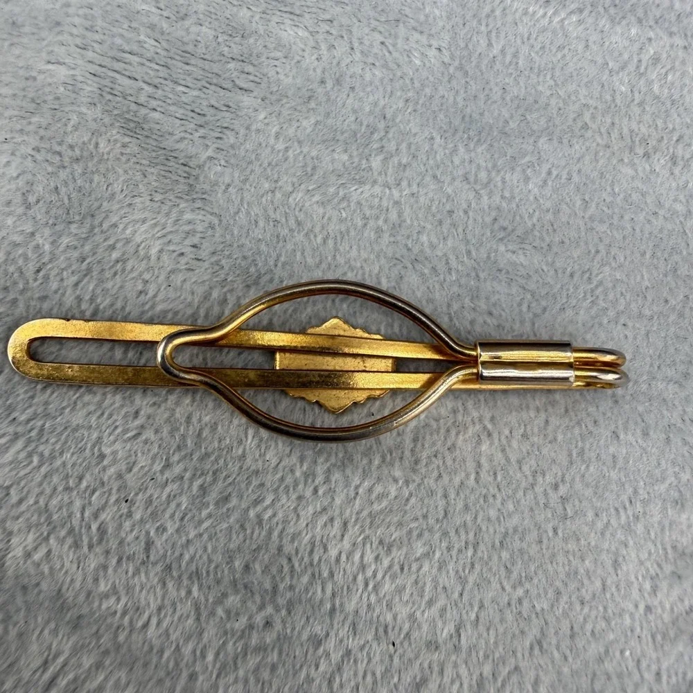 Vintage‎ Tie Bar Gold Tone Religious Anchor Sacred Heart Cross Dad Gift